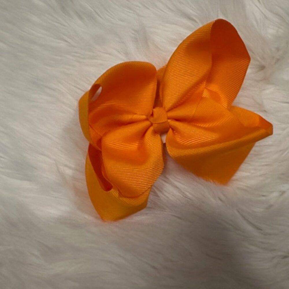 Orange 6" Boutique Bow   4B2076  Handmade NWT Boutique